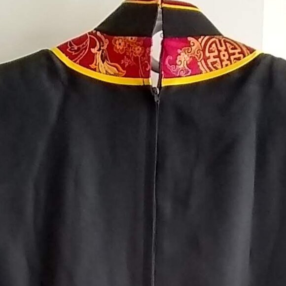 vintage 70s qi pao cheong sam dress NWOT - Picture 4 of 10